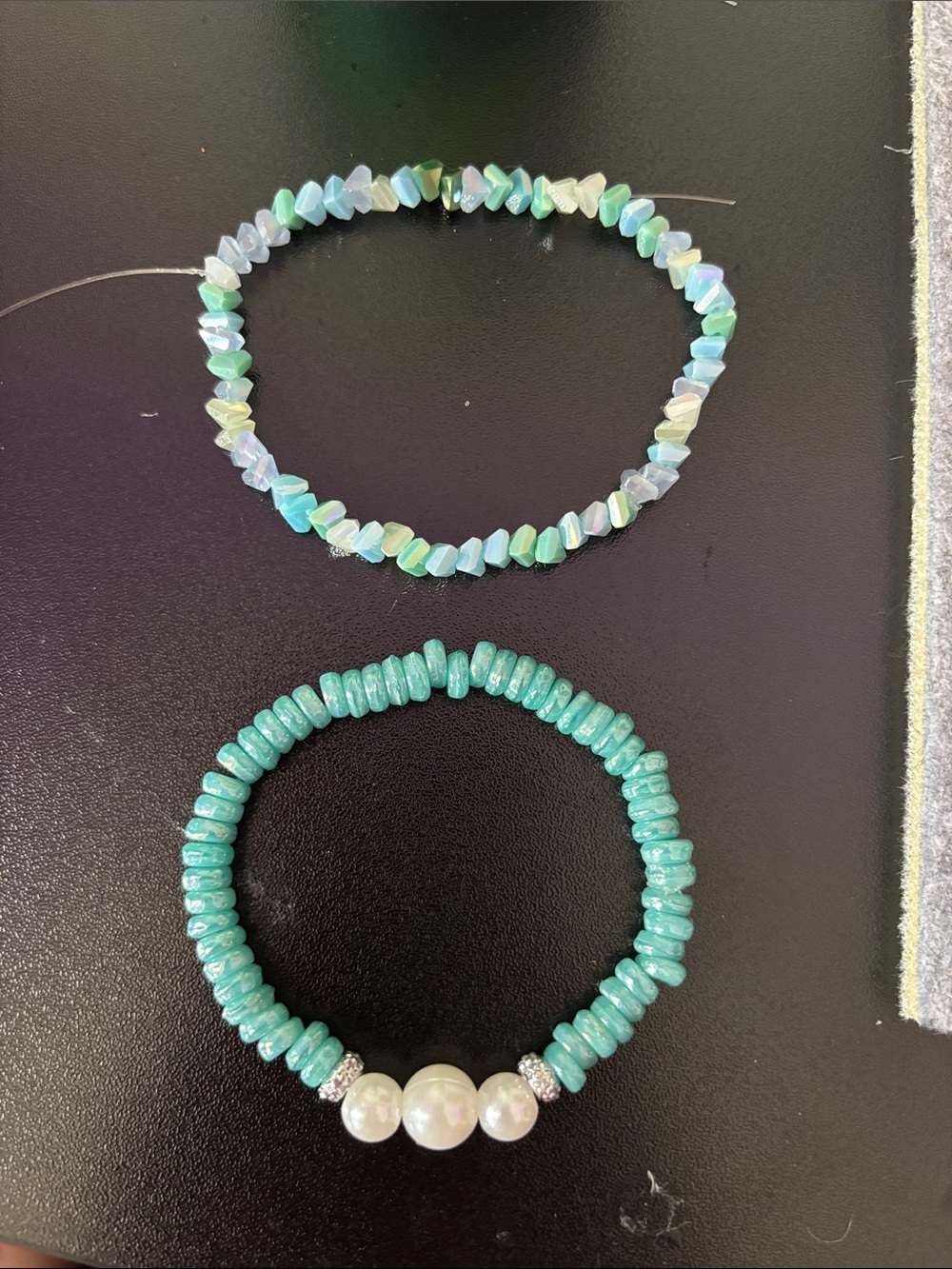 Ocean Pearl Bracelet Set 9” - Picture 2 of 2